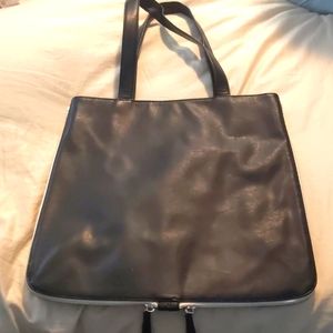 Black and White JustFab Tote (Expandable)